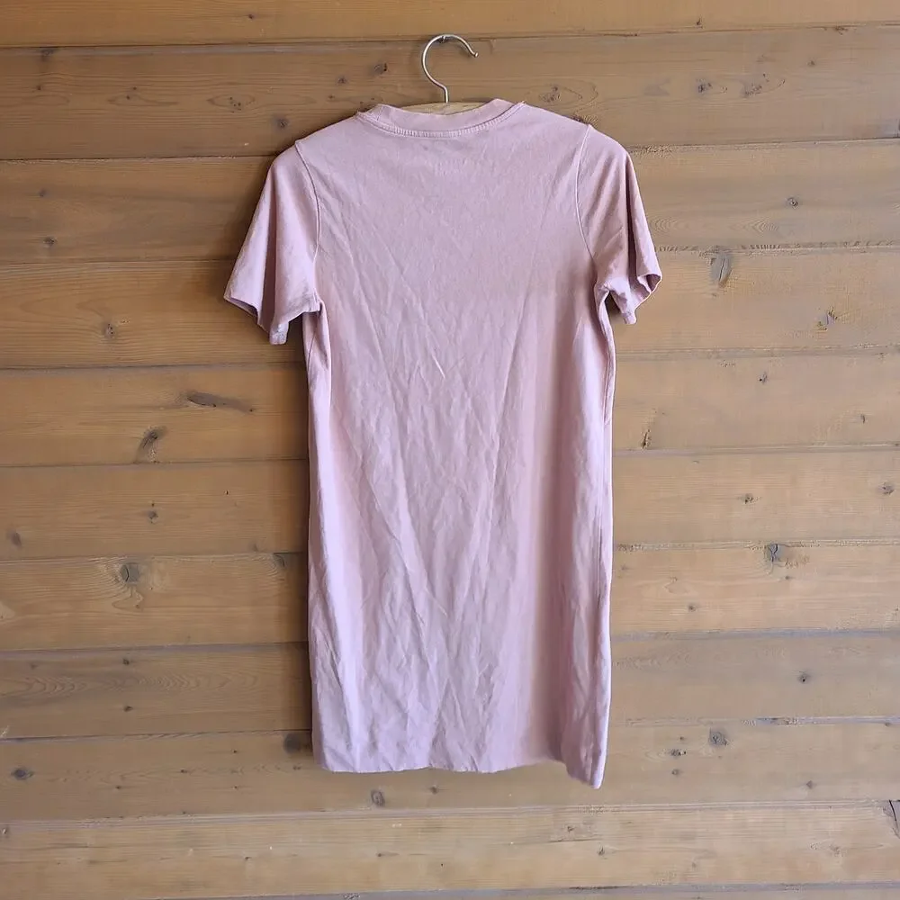 Everlane Dress Weekend Tee Cameo Pink XS Pocket Mini Short Sleeve Blush Preppy - Picture 3 of 4